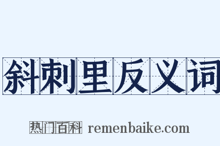 斜刺里反义词是什么意思的图片